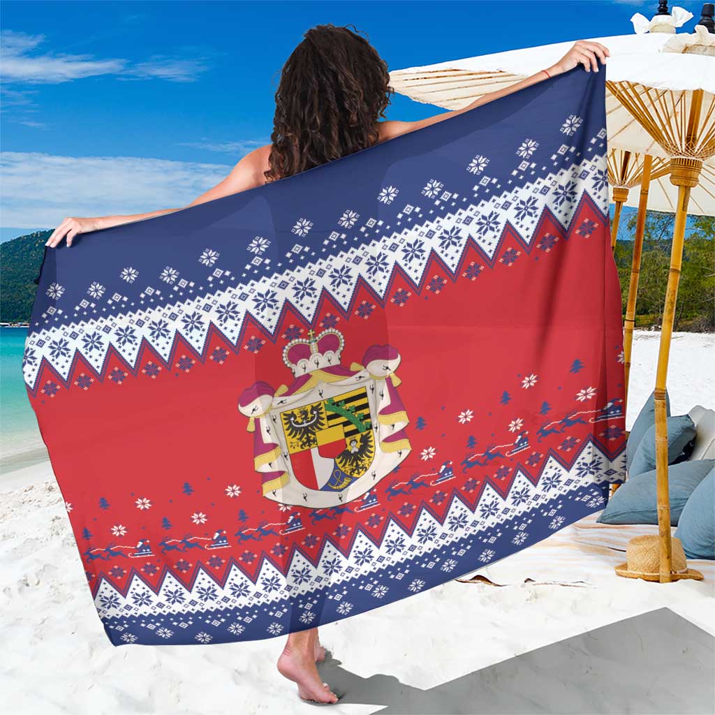 Liechtenstein Christmas Sarong Coat Of Arms Frohe Weihnachten - Wonder Print Shop