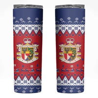 Liechtenstein Christmas Skinny Tumbler Coat Of Arms Frohe Weihnachten - Wonder Print Shop