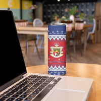 Liechtenstein Christmas Skinny Tumbler Coat Of Arms Frohe Weihnachten - Wonder Print Shop