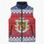 Liechtenstein Christmas Sleeveless Puffer Jacket Coat Of Arms Frohe Weihnachten - Wonder Print Shop