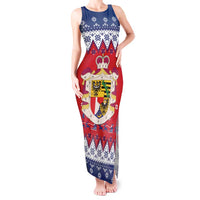 Liechtenstein Christmas Tank Maxi Dress Coat Of Arms Frohe Weihnachten - Wonder Print Shop