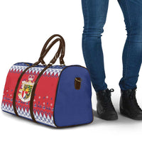 Liechtenstein Christmas Travel Bag Coat Of Arms Frohe Weihnachten - Wonder Print Shop