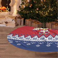 Liechtenstein Christmas Tree Skirt Coat Of Arms Frohe Weihnachten - Wonder Print Shop