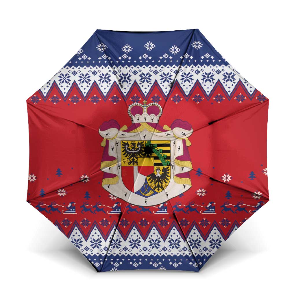 Liechtenstein Christmas Umbrella Coat Of Arms Frohe Weihnachten - Wonder Print Shop