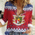 Liechtenstein Christmas Women Casual Shirt Coat Of Arms Frohe Weihnachten - Wonder Print Shop