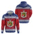Liechtenstein Christmas Zip Hoodie Coat Of Arms Frohe Weihnachten - Wonder Print Shop
