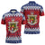 Liechtenstein Christmas Zipper Polo Shirt Coat Of Arms Frohe Weihnachten - Wonder Print Shop