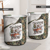 Santa Deer Hunting Christmas Laundry Basket Hunting Camouflage Patterns - Wonder Print Shop
