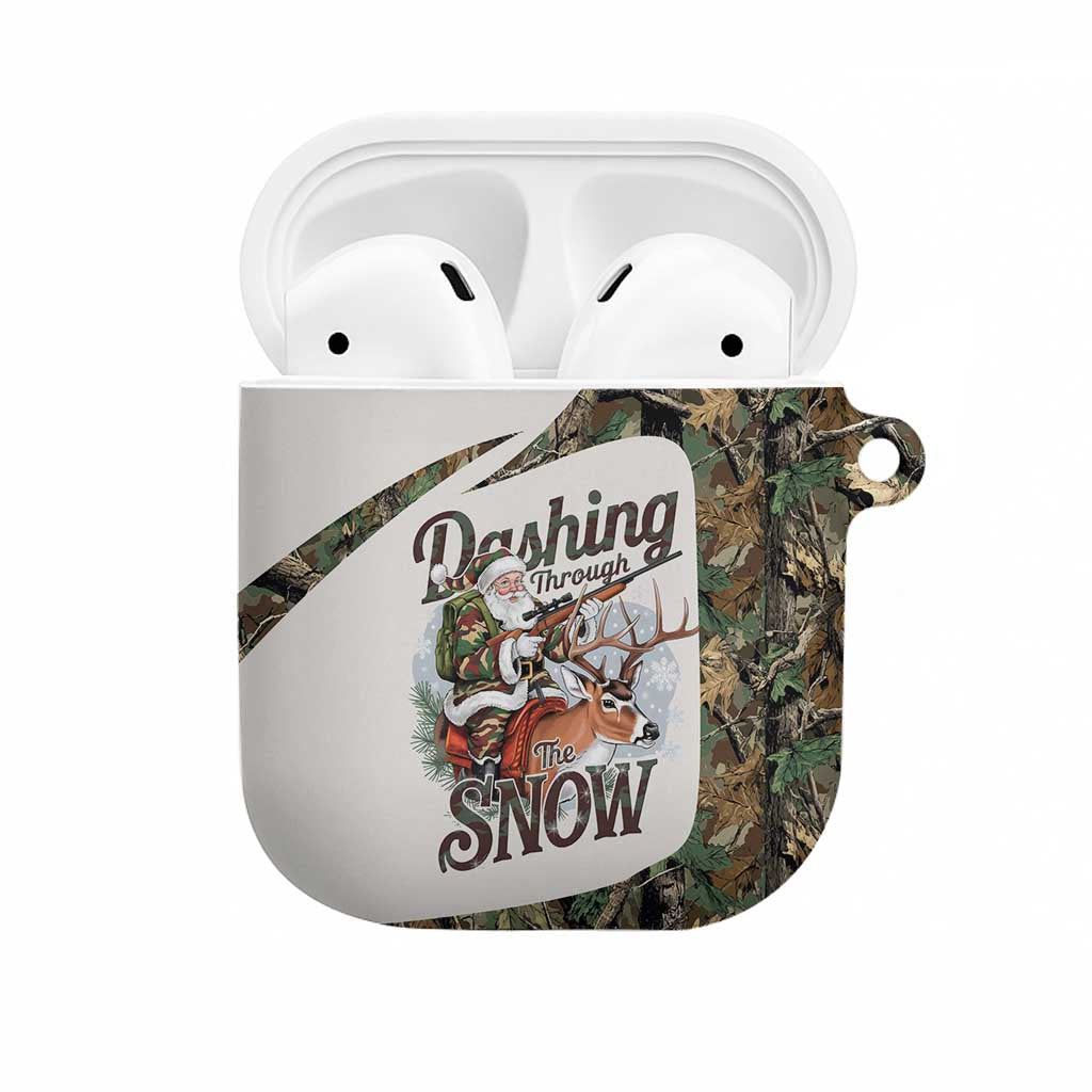 Santa Deer Hunting Christmas AirPods Case Hunting Camouflage Patterns - Wonder Print Shop