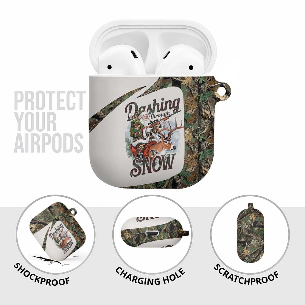 Santa Deer Hunting Christmas AirPods Case Hunting Camouflage Patterns - Wonder Print Shop