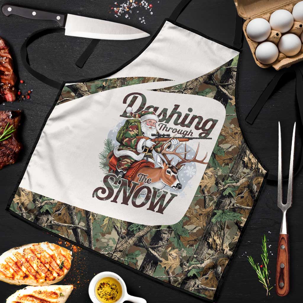 Santa Deer Hunting Christmas Apron Hunting Camouflage Patterns - Wonder Print Shop