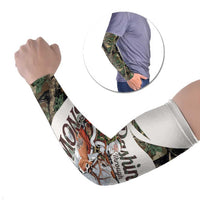 Santa Deer Hunting Christmas Arm Sleeves Hunting Camouflage Patterns - Wonder Print Shop