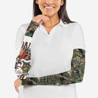 Santa Deer Hunting Christmas Arm Sleeves Hunting Camouflage Patterns - Wonder Print Shop