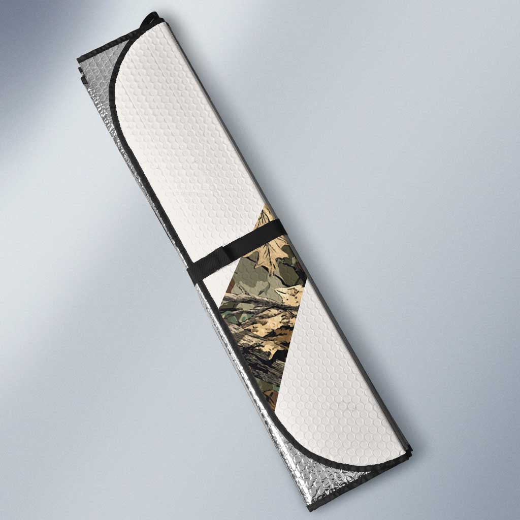 Santa Deer Hunting Christmas Auto Sun Shade Hunting Camouflage Patterns - Wonder Print Shop