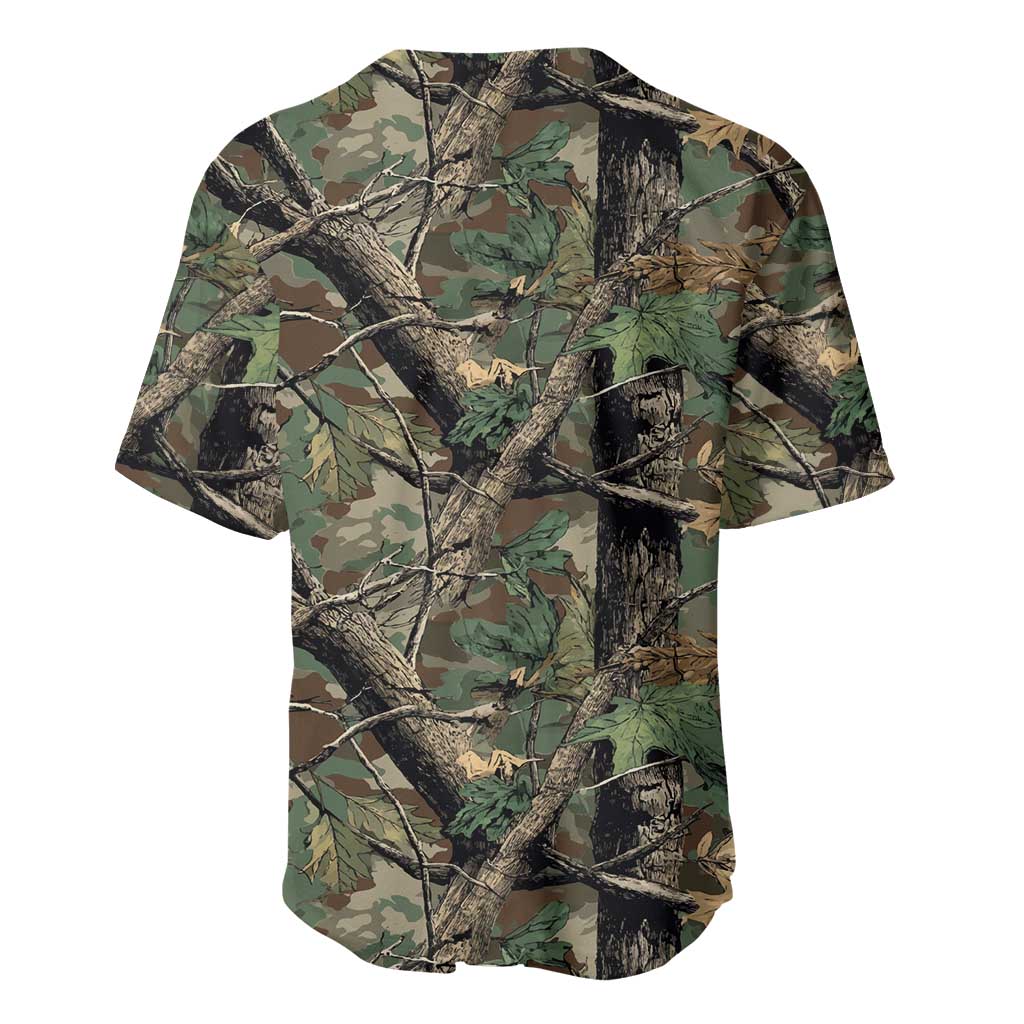 Santa Deer Hunting Christmas Baseball Jersey Hunting Camouflage Patterns - Wonder Print Shop