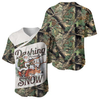 Santa Deer Hunting Christmas Baseball Jersey Hunting Camouflage Patterns - Wonder Print Shop