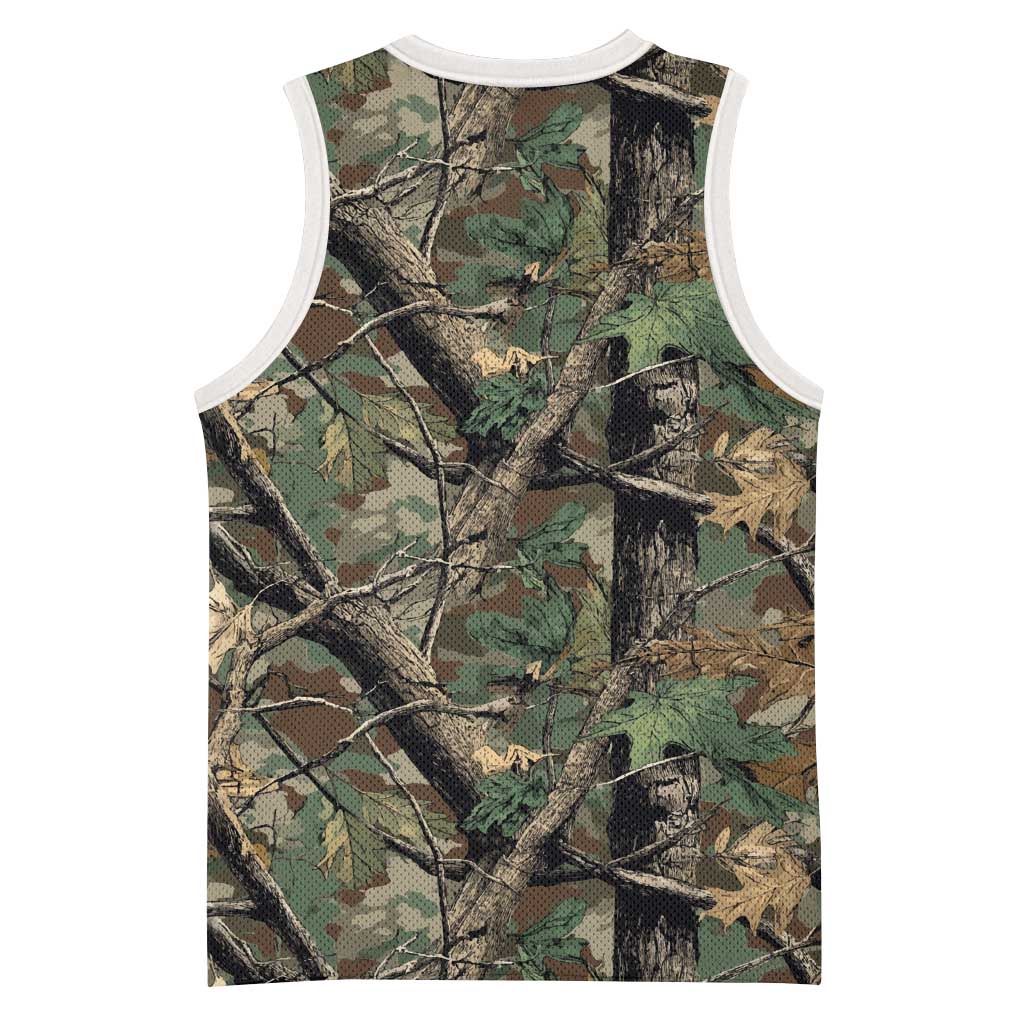 Santa Deer Hunting Christmas Basketball Jersey Hunting Camouflage Patterns - Wonder Print Shop