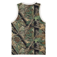 Santa Deer Hunting Christmas Basketball Jersey Hunting Camouflage Patterns - Wonder Print Shop