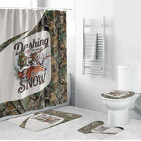 Santa Deer Hunting Christmas Bathroom Set Hunting Camouflage Patterns - Wonder Print Shop