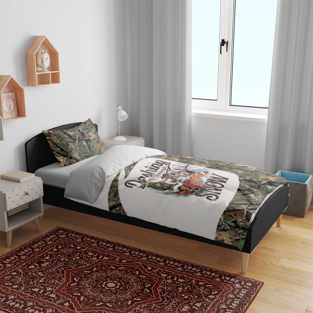 Santa Deer Hunting Christmas Bedding Set Hunting Camouflage Patterns - Wonder Print Shop