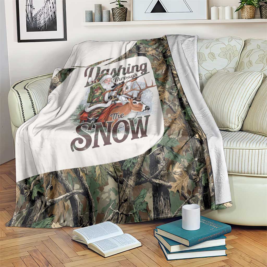 Santa Deer Hunting Christmas Blanket Hunting Camouflage Patterns - Wonder Print Shop