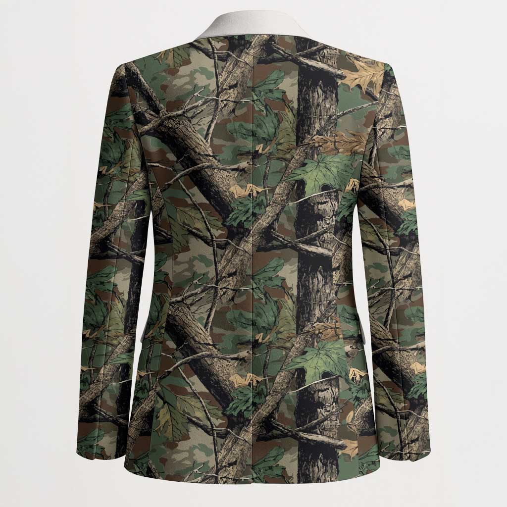 Santa Deer Hunting Christmas Blazer Hunting Camouflage Patterns - Wonder Print Shop