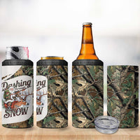 Santa Deer Hunting Christmas 4 in 1 Can Cooler Tumbler Hunting Camouflage Patterns - Wonder Print Shop