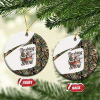 Santa Deer Hunting Christmas Ceramic Ornament Hunting Camouflage Patterns - Wonder Print Shop
