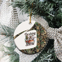 Santa Deer Hunting Christmas Ceramic Ornament Hunting Camouflage Patterns - Wonder Print Shop