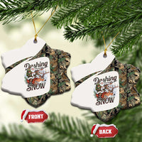 Santa Deer Hunting Christmas Ceramic Ornament Hunting Camouflage Patterns - Wonder Print Shop
