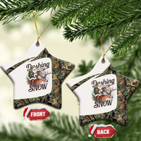 Santa Deer Hunting Christmas Ceramic Ornament Hunting Camouflage Patterns - Wonder Print Shop