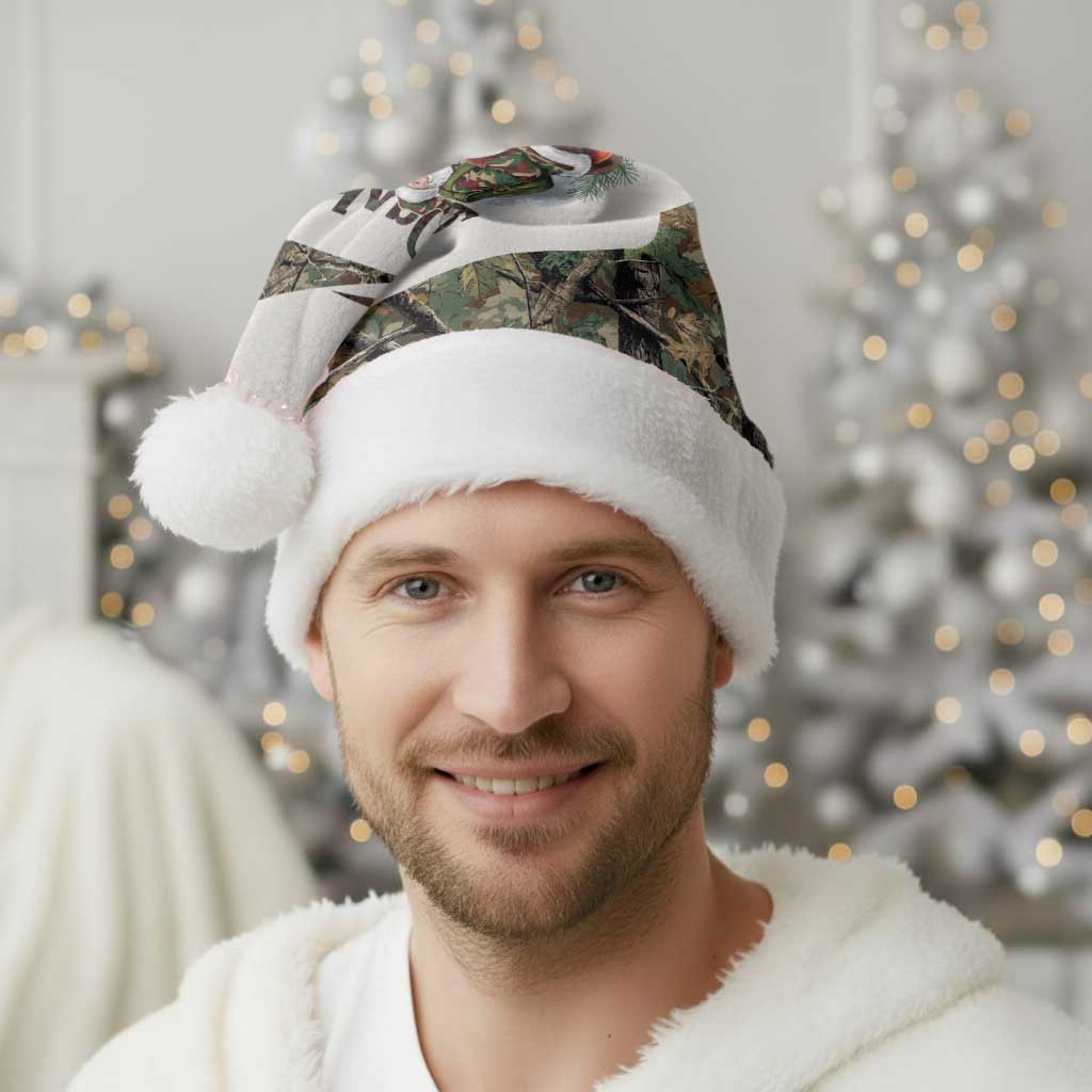 Santa Deer Hunting Christmas Santa Hat Hunting Camouflage Patterns - Wonder Print Shop