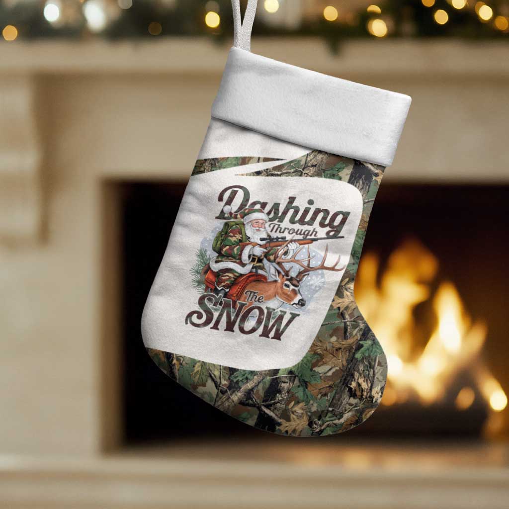 Santa Deer Hunting Christmas Stocking Hunting Camouflage Patterns - Wonder Print Shop