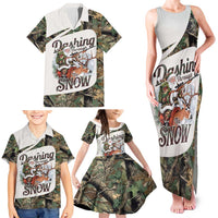 Santa Deer Hunting Christmas Family Matching Tank Maxi Dress and Hawaiian Shirt Hunting Camouflage Patterns - Wonder Print Shop