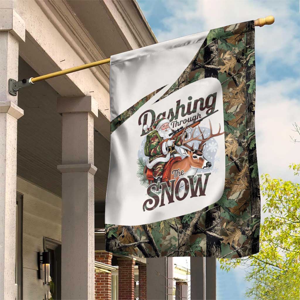 Santa Deer Hunting Christmas Garden Flag Hunting Camouflage Patterns - Wonder Print Shop