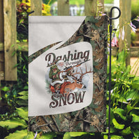 Santa Deer Hunting Christmas Garden Flag Hunting Camouflage Patterns - Wonder Print Shop