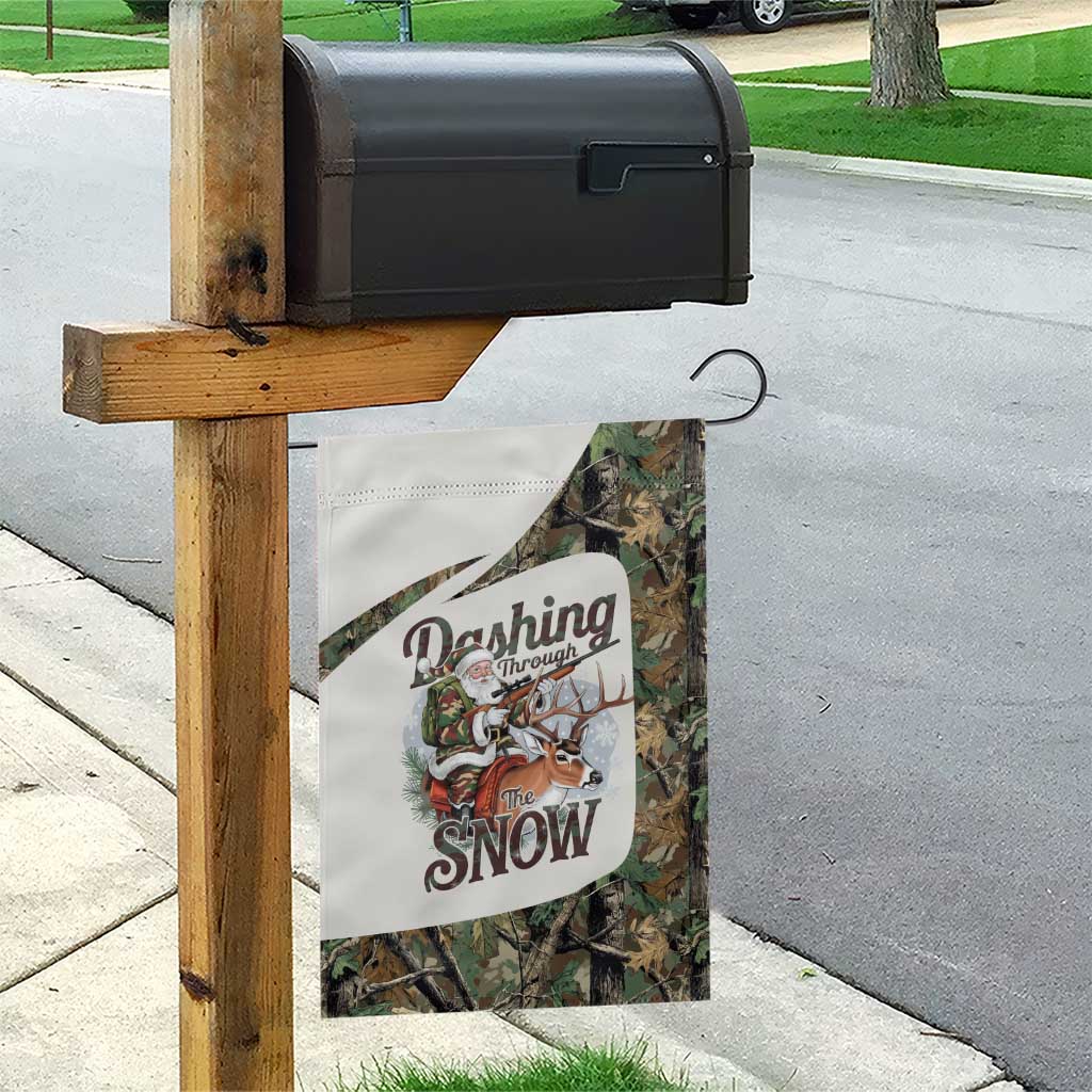 Santa Deer Hunting Christmas Garden Flag Hunting Camouflage Patterns - Wonder Print Shop