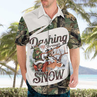Santa Deer Hunting Christmas Hawaiian Shirt Hunting Camouflage Patterns - Wonder Print Shop