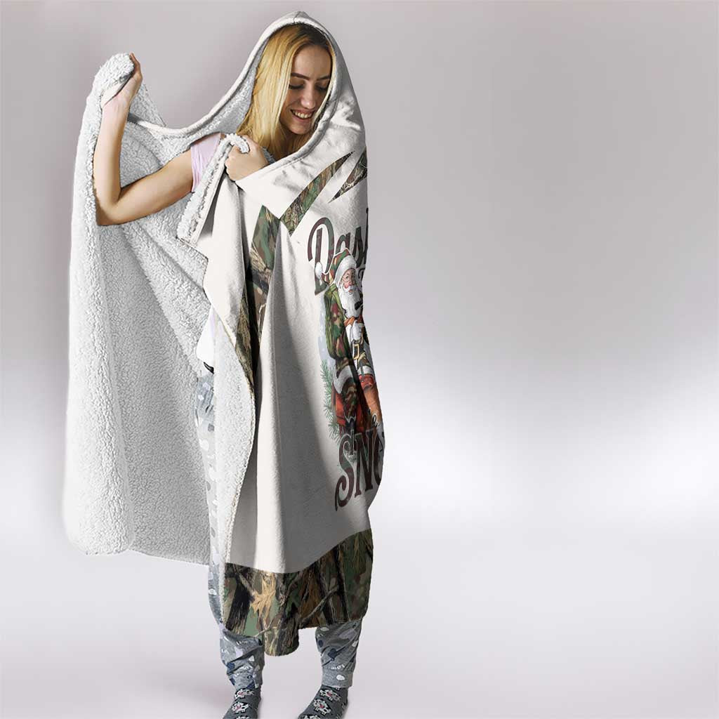 Santa Deer Hunting Christmas Hooded Blanket Hunting Camouflage Patterns - Wonder Print Shop