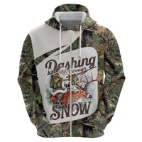 Santa Deer Hunting Christmas Hoodie Hunting Camouflage Patterns - Wonder Print Shop