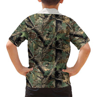 Santa Deer Hunting Christmas Kid Hawaiian Shirt Hunting Camouflage Patterns - Wonder Print Shop