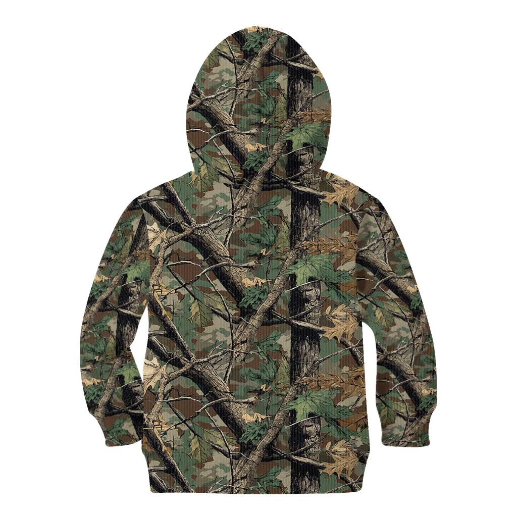 Santa Deer Hunting Christmas Kid Hoodie Hunting Camouflage Patterns - Wonder Print Shop