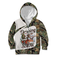 Santa Deer Hunting Christmas Kid Hoodie Hunting Camouflage Patterns - Wonder Print Shop