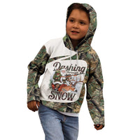 Santa Deer Hunting Christmas Kid Hoodie Hunting Camouflage Patterns - Wonder Print Shop