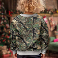 Santa Deer Hunting Christmas Kid Ugly Christmas Sweater Hunting Camouflage Patterns - Wonder Print Shop