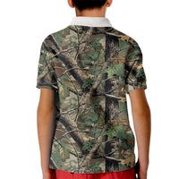 Santa Deer Hunting Christmas Kid Polo Shirt Hunting Camouflage Patterns - Wonder Print Shop