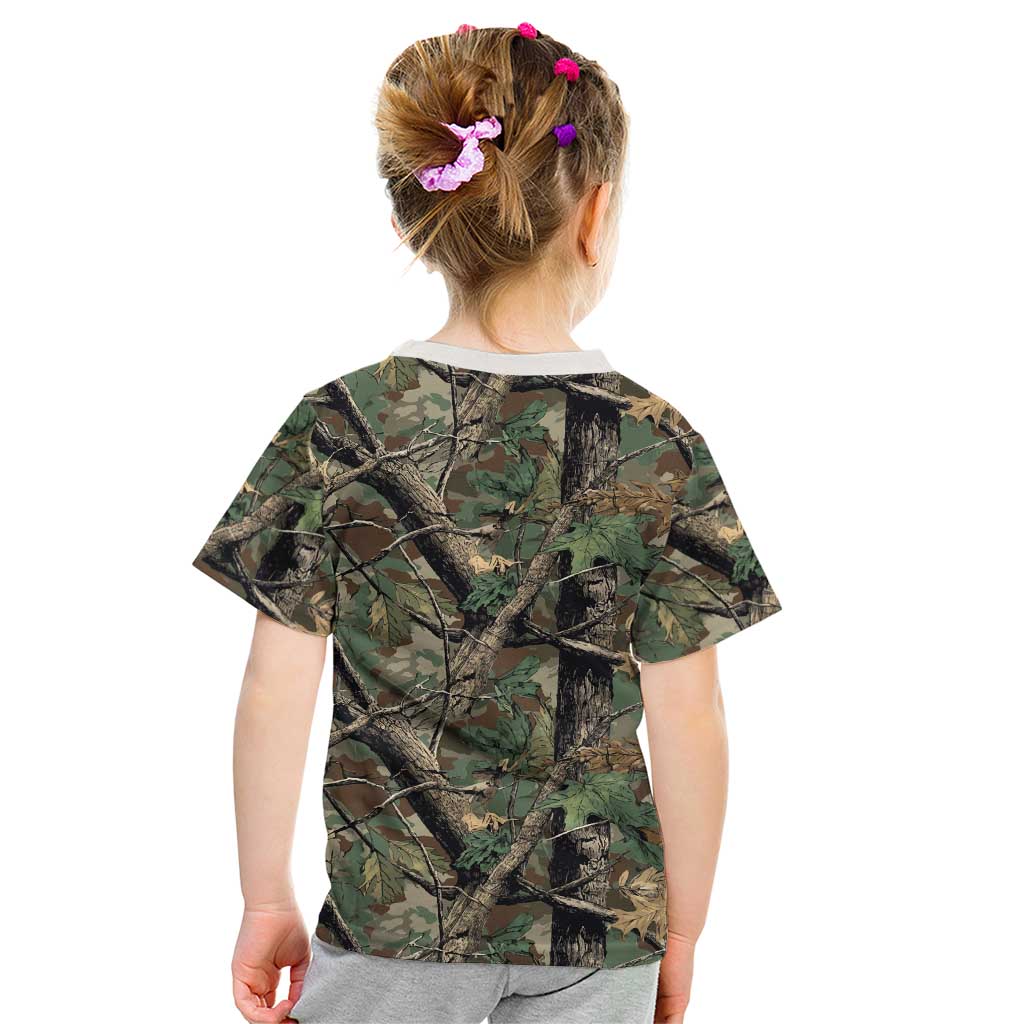Santa Deer Hunting Christmas Kid T Shirt Hunting Camouflage Patterns - Wonder Print Shop