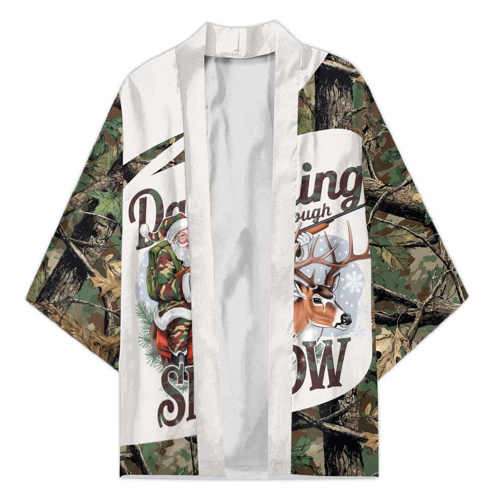 Santa Deer Hunting Christmas Kimono Hunting Camouflage Patterns - Wonder Print Shop