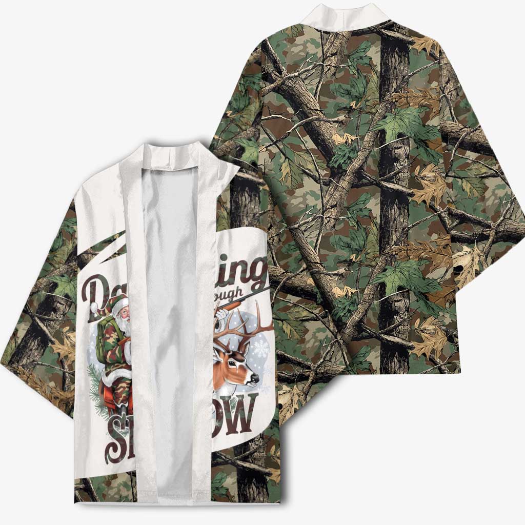 Santa Deer Hunting Christmas Kimono Hunting Camouflage Patterns - Wonder Print Shop