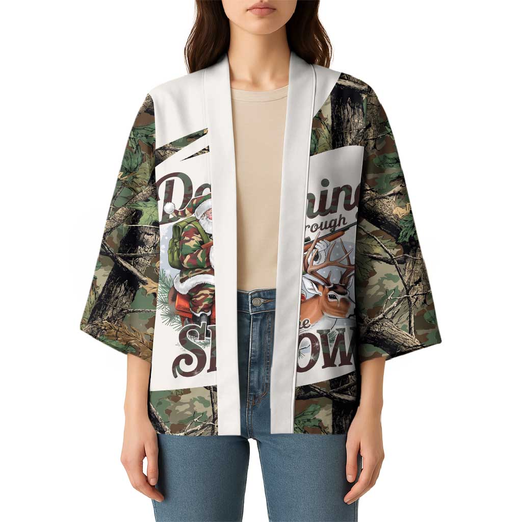 Santa Deer Hunting Christmas Kimono Hunting Camouflage Patterns - Wonder Print Shop